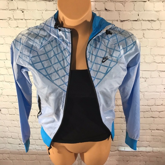 Nike Jackets & Blazers - Nike Sportswear Blue Zip Up Hooded Jacket Size XS